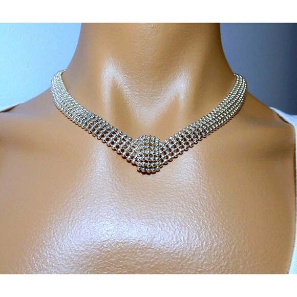 VTG Signed Modern Sterling Silver "Italy" Necklace Bracelet Set  75 gr - Picture 4 of 11